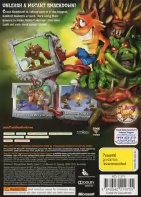 Crash Mind Over Mutant (USA) box cover back